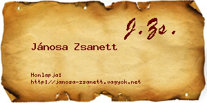 Jánosa Zsanett névjegykártya