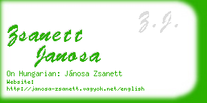 zsanett janosa business card